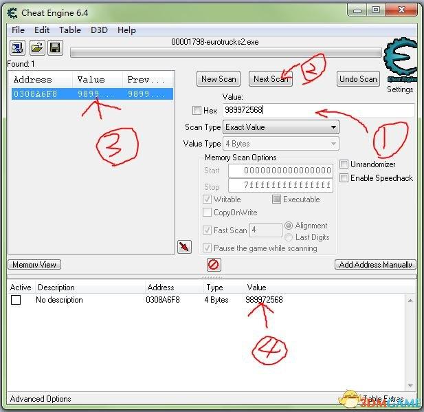欧卡2修改器使用方法（欧洲卡车模拟2CheatEngine工具经验修改教程）--第7张