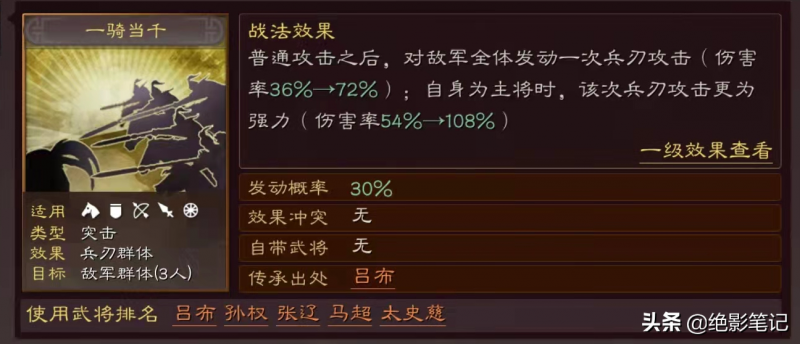 《三国志战略版》一骑当千怎么样（「一骑当千」战法使用教程）--第1张