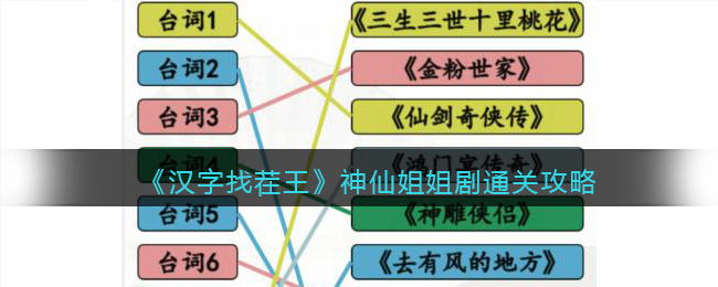 《汉字找茬王》神仙姐姐剧通关攻略