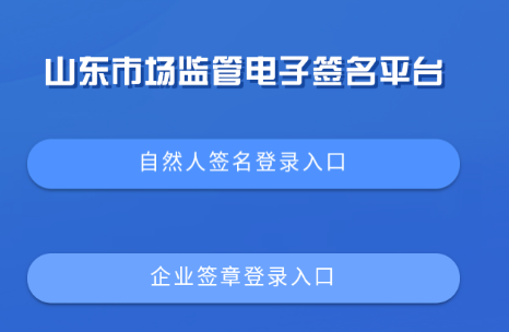 山东市场监管电子签名app