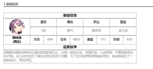 《第七史诗》雅咪德介绍